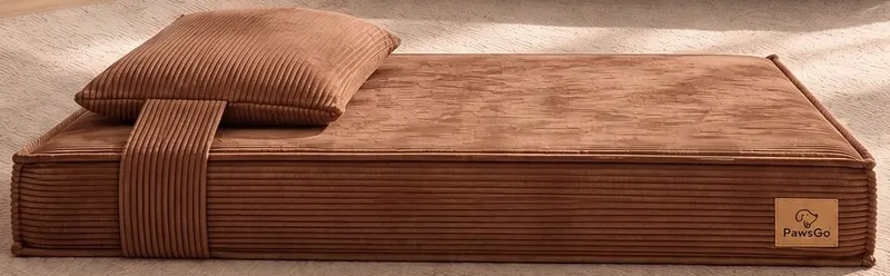 Cama ortopédica PawsGo talla L, café
